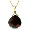 Genuine 8.5 ctw Garnet Necklace Jewelry 14KT Yellow Gold - REF-31M2T