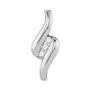 0.15 CTW Diamond 3-stone Pendant 10KT White Gold - REF-16X4Y