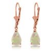 Genuine 1.55 ctw Opal Earrings Jewelry 14KT Rose Gold - REF-30Y5F