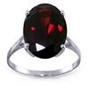 Genuine 6 ctw Garnet Ring Jewelry 14KT White Gold - REF-49A6K