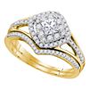 0.75 CTW Princess Diamond Bridal Engagement Ring 14k Yellow Gold - REF-104W9K
