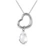 Genuine 2.25 ctw White Topaz Necklace Jewelry 14KT White Gold - REF-27R4P