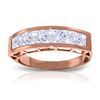 Genuine 2.25 ctw Aquamarine Ring Jewelry 14KT Rose Gold - REF-60V3W