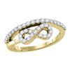 0.51 CTW Diamond Woven Infinity Ring 10KT Yellow Gold - REF-37K5W