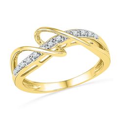 0.10 CTW Diamond Ring 10KT Yellow Gold - REF-16Y4X