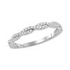 Image 1 : 0.24 CTW Diamond Woven Stackable Ring 10KT White Gold - REF-26N9F