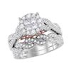 1 CTW Princess Diamond Soleil Bridal Engagement Ring 14KT White Gold - REF-134X3Y