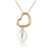 Genuine 4 ctw Pearl Necklace Jewelry 14KT Yellow Gold - REF-25H8X