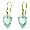 Genuine 22.5 ctw Blue Topaz Earrings Jewelry 14KT Yellow Gold - REF-44K5V