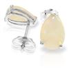 Genuine 1.55 ctw Opal Earrings Jewelry 14KT White Gold - REF-22X8M