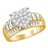1.03 CTW Diamond Heart Bridal Engagement Ring 10KT Yellow Gold - REF-71M3H