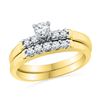0.50 CTW Diamond Bridal Wedding Engagement Ring 10KT Yellow Gold - REF-59N9F