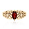 Genuine 0.20 CTW Garnet Ring Jewelry 14KT Yellow Gold - REF-47F2Z