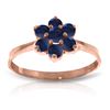 Genuine 0.66 ctw Sapphire Ring Jewelry 14KT Rose Gold - REF-31Z4N