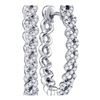 0.50 CTW Diamond Woven Hoop Earrings 10KT White Gold - REF-59K9W