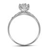 Image 2 : 0.10 CTW Diamond Cluster Ring 10KT White Gold - REF-11W2K