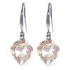Genuine 25.7 ctw White Topaz & Diamond Earrings Jewelry 14KT White Gold - REF-54Z6N