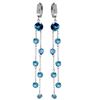 Genuine 9.02 ctw Blue Topaz Earrings Jewelry 14KT White Gold - REF-101A2K