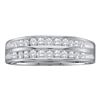 0.25 CTW Diamond 2-Row Fashion Ring 10KT White Gold - REF-22M4H