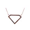 0.12 CTW Red Color Diamond Gem Shape Fashion Necklace 10KT Rose Gold - REF-18M2H