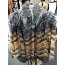 Silver and Red Fox layered coat