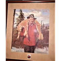 Fred Bear Print, Autographed and Framed
