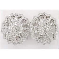 18KT White Gold 2.17ctw Diamond Earrings