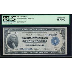 1918 $1 Cleveland Federal Reserve Bank Note PCGS 45PPQ