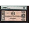 Image 1 : 1864 $2 Confederate States of America Note PMG 45EPQ