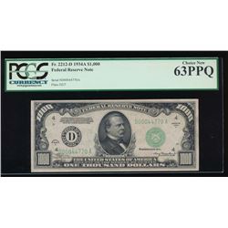 1934 $1000 Cleveland Federal Reserve Note PCGS 63PPQ