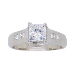 Platinum 0.96ctw Diamond Ring