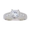 Image 1 : Platinum 0.96ctw Diamond Ring