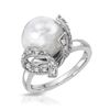 Image 1 : 14KT White Gold 9.41ct Pearl and Diamond Ring