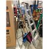 Image 2 : 6' ALUMINUM STEP LADDER, 3 SHOVELS & GARDEN RAKE