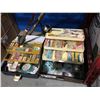 Image 2 : FISHERMAN'S LOT - 2 TACKLE BOXES WITH CONTENTS & 2 FISHING RODS WITH REELS