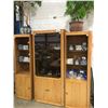 Image 1 : 3 PCS. OAK GLASS FRONT WALL UNIT