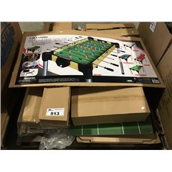 5 IN 1 COMBO GAMES TABLE (AIR HOCKEY FAN NEEDS RE-ATTACHMENT)