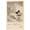 Image 1 : Rare Mickey Mouse Daily Strip Promotional Card.