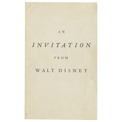 Walt Disney Studios Event Invitation.