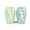 Image 1 : Pair of Vernon Kilns "Fantasia" Vases.