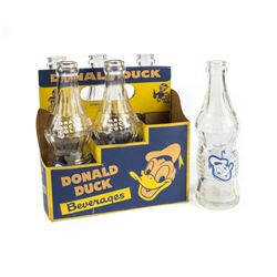 Donald Duck Cola Bottles in Original Box.