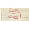 Image 2 : Ub Iwerks Signed Check.