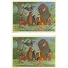 Image 1 : Pair of Signed "The Jungle Book" Fan Cards.