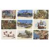 Image 1 : Complete Set of the First 23 Disneyland Postcards.
