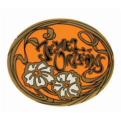 "Jewel of Orleans" Hand-Painted Store Sign.