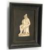 Image 1 : A 19th century carved Dieppe ivory relief of a seated gentleman, modelled holding a flagon and se...
