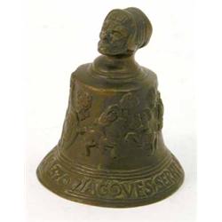 An historimus bronze bell, 4ins...