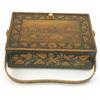 Image 1 : An early 19th century penwork work basket, the lid decorated with a view of Brighton Pavilion wit...