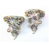 Image 1 : A pair of 19th century Dresden wall brackets, modelled with clothed nymphs and encrusted with flo...