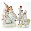 Image 1 : A Victorian Staffordshire pottery figure group, highland couple seated above clock (13.5in. - cra...